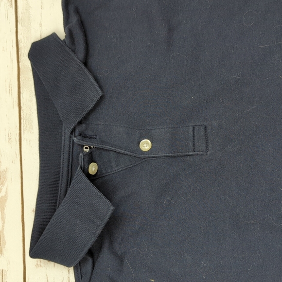 Land's End Navy Collared Long Sleeve Shirt L - Picture 3 of 6